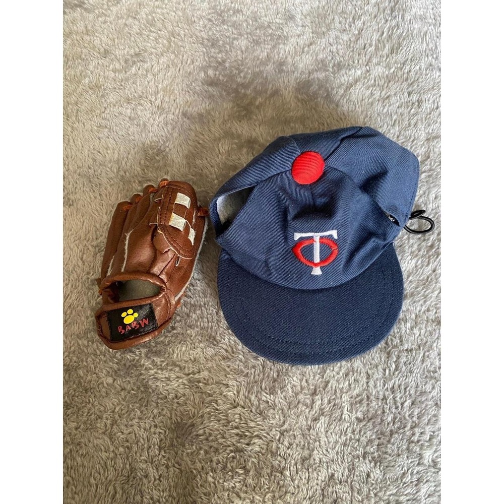 Build A Bear MN Twins Hat & Glove BAB For Plush Stuffed Animal Accessory